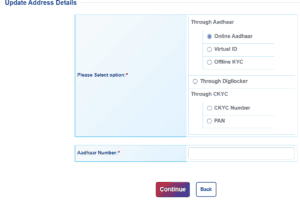 Change address in NPS account