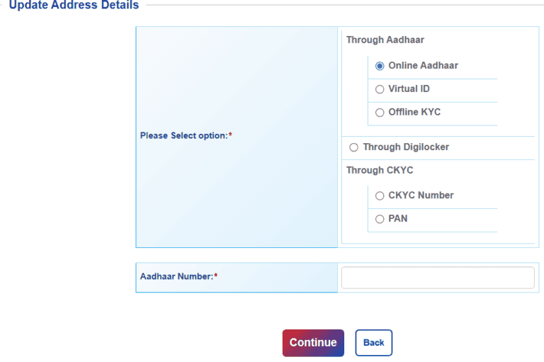 Change address in NPS account
