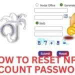 Instructions for resetting NPS password