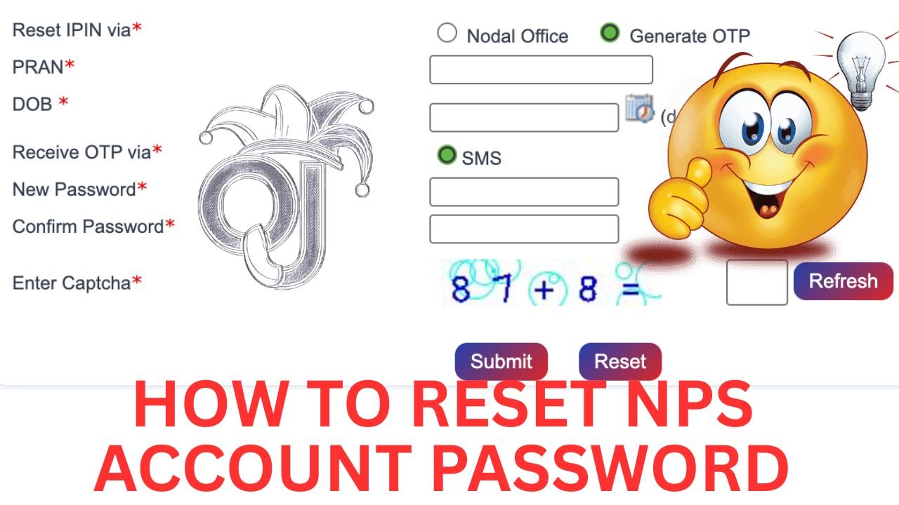 Instructions for resetting NPS password