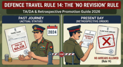 Defene Travel Rule 14: Promotion या Reversion के बाद TA/DA का क्या होगा?