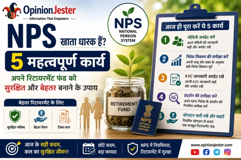 NPS: 5 Important Actions to Secure and Maximise Your Retirement Fund 1 5 important NPS actions for better retirement planning