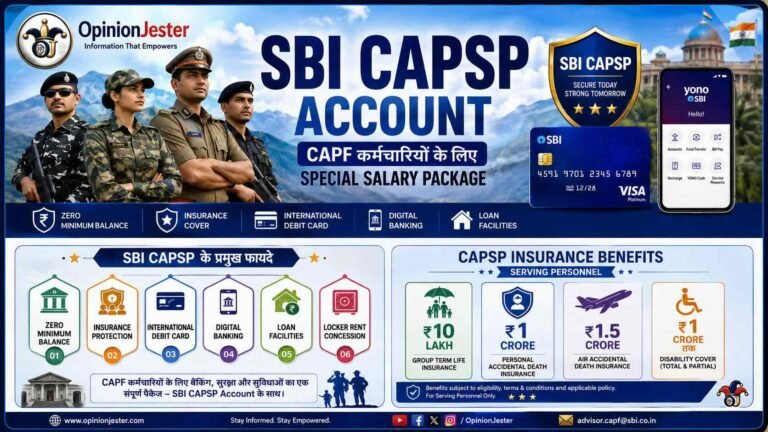 SBI CAPSP Salary Account: पात्रता और प्रमुख फायदे 3 SBI CAPSP Account Benefits