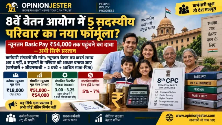 8वें वेतन आयोग में 5 सदस्यीय परिवार का फॉर्मूला, न्यूनतम वेतन बढ़ाने की मांग 2 8th Pay Commission 5 Member Family