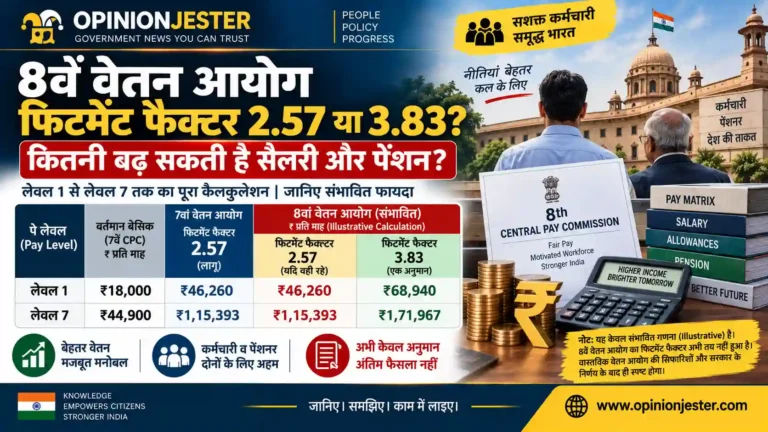 8वें वेतन आयोग में 2.57 या 3.83 फिटमेंट फैक्टर? कितनी बढ़ सकती है सैलरी 1 8th-pay-commission-fitment-factor-2-57-3-83-salary8th-pay-commission-fitment-factor-2-57-3-83-salary