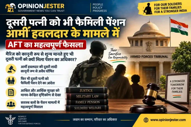 पहली शादी रहते दूसरी पत्नी को फैमिली पेंशन, AFT ने दी राहत 1 aft-family-pension-army-havildar-second-wife-2026aft-family-pension-army-havildar-second-wife-2026