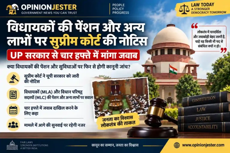 विधायकों की पेंशन और सुविधाओं पर सुप्रीम कोर्ट की नजर, UP सरकार से मांगा जवाब 2 supreme-court-up-mla-mlc-pension-benefits-notice