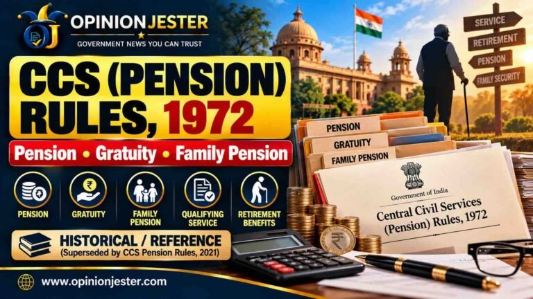 CCS Pension Rules 1972: Pension, Gratuity और Family Pension का पूरा Framework 2 CCS Pension Rules 1972: Pension, Gratuity & Family Pension
