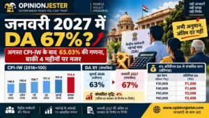 जनवरी 2027 में DA 67% तक पहुंचने का अनुमानजनवरी 2027 में DA 67% तक पहुंचने का अनुमान