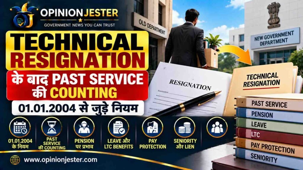 Technical Resignation के बाद Past Service की Counting: 01.01.2004 से जुड़े नियम